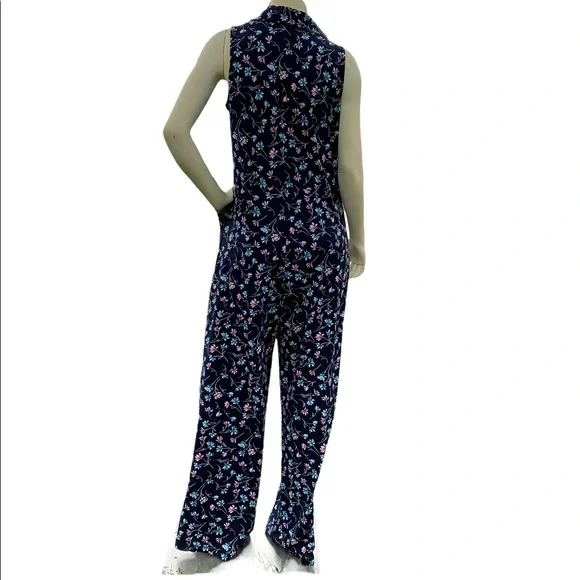 Nina Leonard Surplice Neckline Jumpsuit Size L - Picture 2 of 13